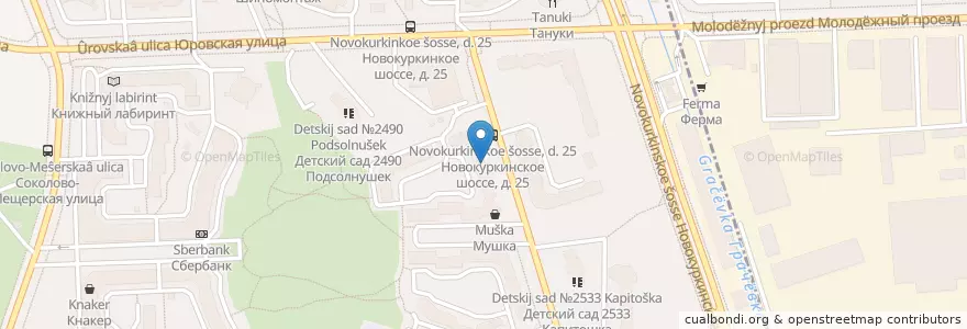 Mapa de ubicacion de МКБ en Russia, Distretto Federale Centrale, Москва, Северо-Западный Административный Округ, Район Куркино.