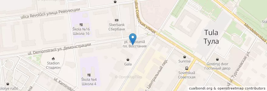 Mapa de ubicacion de НоваДэнт en روسيا, Центральный Федеральный Округ, Тульская Область, Городской Округ Тула.