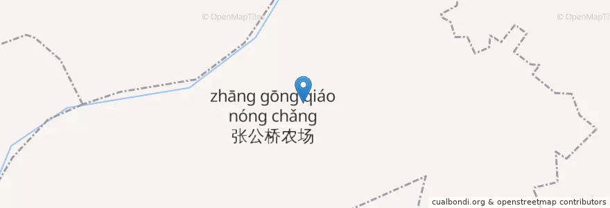 Mapa de ubicacion de 张公桥农场 en China, Jiangxi, 鹰潭市, 余江区 (Yujiang), 张公桥农场.