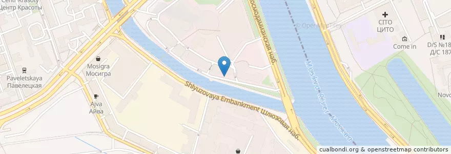 Mapa de ubicacion de UniCredit en Russia, Distretto Federale Centrale, Москва, Центральный Административный Округ, Район Замоскворечье.
