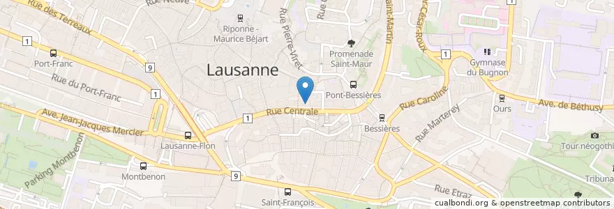 Mapa de ubicacion de Prince d'Egypte en スイス, Vaud, District De Lausanne, Lausanne.