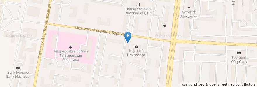 Mapa de ubicacion de СДЭК en Rusland, Centraal Federaal District, Oblast Ivanovo, Ивановский Район, Городской Округ Иваново.