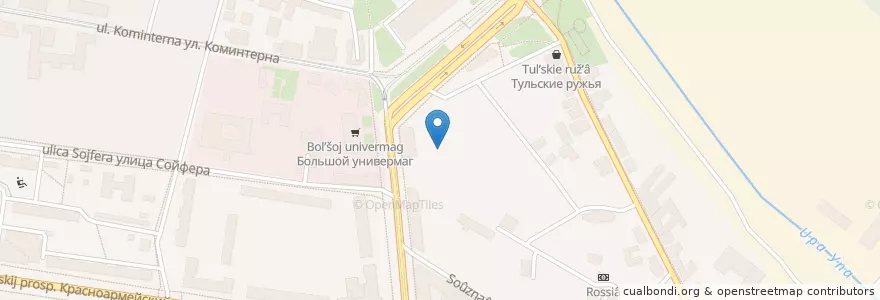 Mapa de ubicacion de Lil Pil en Rusia, Центральный Федеральный Округ, Тульская Область, Городской Округ Тула.