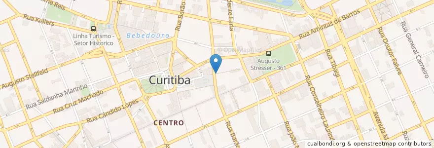 Mapa de ubicacion de Bob Jr. en 브라질, 남부지방, 파라나, Região Geográfica Intermediária De Curitiba, Região Metropolitana De Curitiba, Microrregião De Curitiba, 쿠리치바.