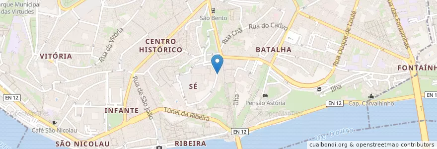 Mapa de ubicacion de Lar Amor Perfeito en 葡萄牙, 北部大區, Porto, Área Metropolitana Do Porto, Porto, Vila Nova De Gaia, Cedofeita, Santo Ildefonso, Sé, Miragaia, São Nicolau E Vitória.