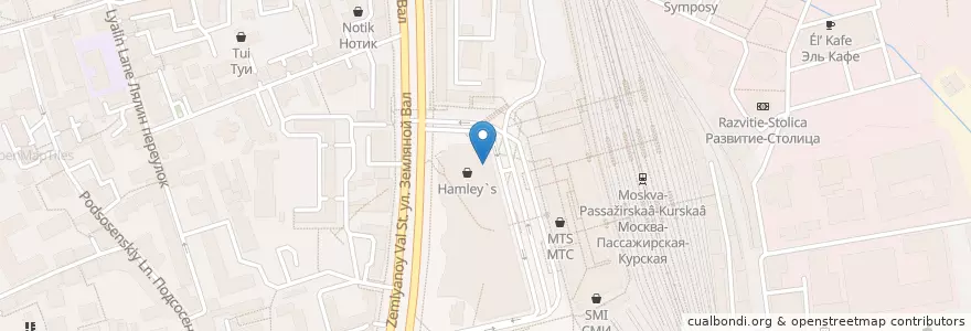 Mapa de ubicacion de Крошка Картошка en Russia, Distretto Federale Centrale, Москва, Центральный Административный Округ, Басманный Район.