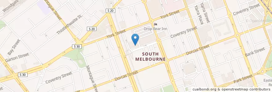 Mapa de ubicacion de Fritz Gelato en أستراليا, ولاية فيكتوريا, City Of Port Phillip.