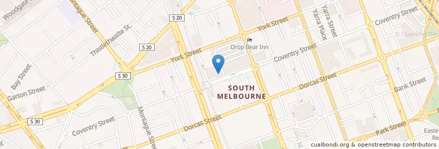 Mapa de ubicacion de Lat’s Sushi en Austrália, Victoria, City Of Port Phillip.