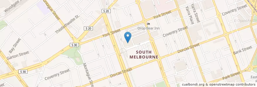 Mapa de ubicacion de Dragon Room Chinese en Австралия, Виктория, City Of Port Phillip.