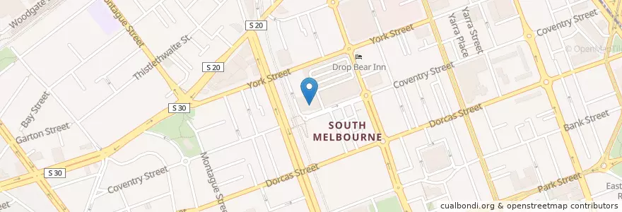 Mapa de ubicacion de Market Borek en オーストラリア, ビクトリア, City Of Port Phillip.
