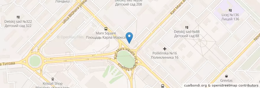 Mapa de ubicacion de Ортека en ロシア, シベリア連邦管区, ノヴォシビルスク州, ノヴォシビルスク管区.