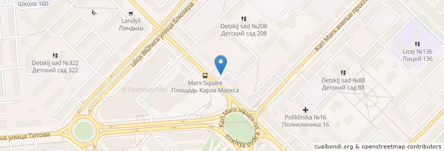 Mapa de ubicacion de Восточный вкус en روسيا, Сибирский Федеральный Округ, نوفوسيبيرسك أوبلاست, Городской Округ Новосибирск.