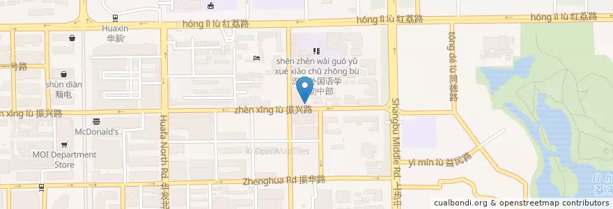 Mapa de ubicacion de 交通银行 en Cina, Guangdong, Shenzhen, 福田区.