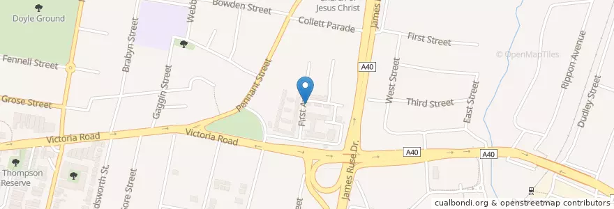 Mapa de ubicacion de Shttle Stop Café en Australien, Neusüdwales, Sydney, City Of Parramatta Council.