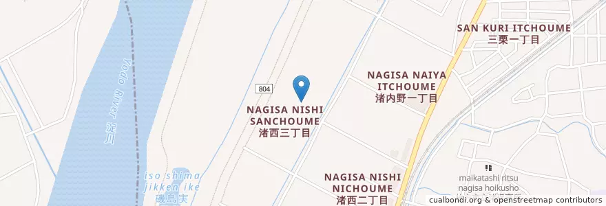 Mapa de ubicacion de 渚西中学校 en Япония, Осака, 枚方市.