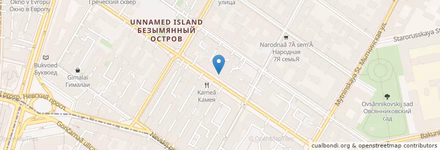 Mapa de ubicacion de Memet & Pir en 俄罗斯/俄羅斯, Северо-Западный Федеральный Округ, 列宁格勒州, Санкт-Петербург, Центральный Район.