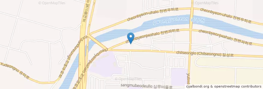 Mapa de ubicacion de 삼삼어린이집 en Zuid-Korea, Jeollanam-Do, Gwangju, 서구.
