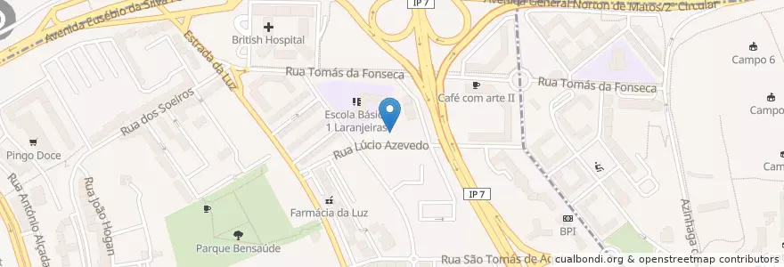Mapa de ubicacion de Hemeroteca Municipal de Lisboa en پرتغال, Área Metropolitana De Lisboa, Lisboa, Grande Lisboa, لیسبون, São Domingos De Benfica.