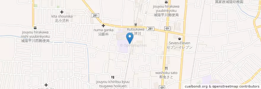 Mapa de ubicacion de 田中整形外科 en 日本, 京都府, 城陽市.