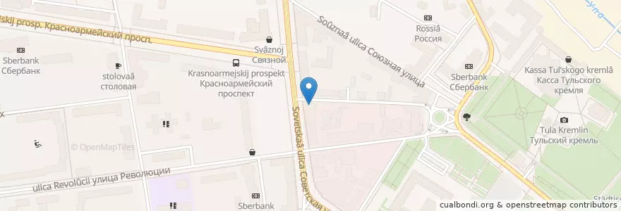 Mapa de ubicacion de Sokol Coffee en Rússia, Distrito Federal Central, Тульская Область, Городской Округ Тула.