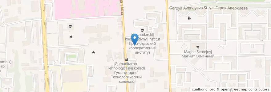 Mapa de ubicacion de Больница en روسيا, منطقة فيدرالية جنوبية, منطقة كراسنودار, Городской Округ Краснодар.