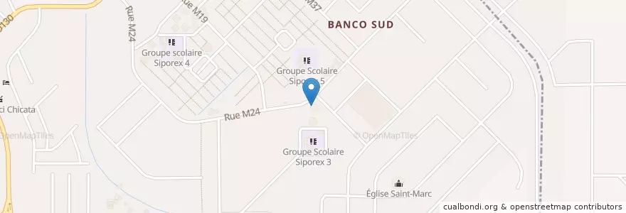 Mapa de ubicacion de Commissariat de Police du 19ᵉ Arrondissement en Costa D'Avorio, Abidjan, Yopougon.