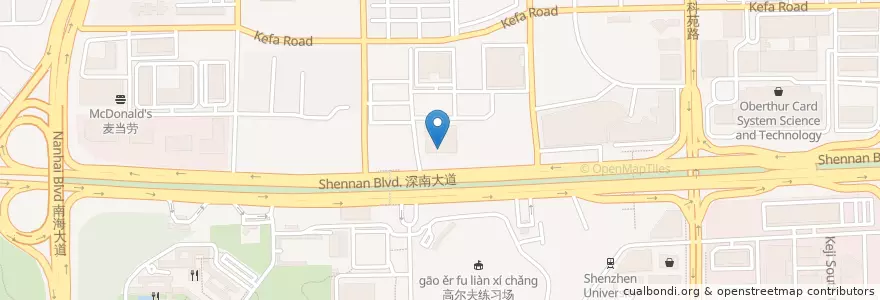 Mapa de ubicacion de 招商银行 en Chine, Guangdong, Shenzhen, 南山区, 粤海街道.