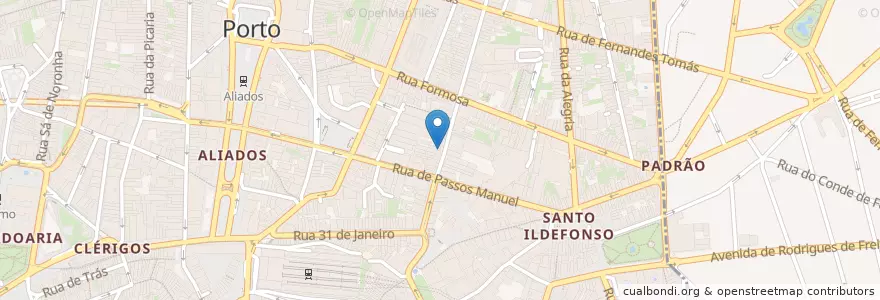 Mapa de ubicacion de Farmácia Santa Catarina en Португалия, Северный, Área Metropolitana Do Porto, Porto, Porto, Cedofeita, Santo Ildefonso, Sé, Miragaia, São Nicolau E Vitória.