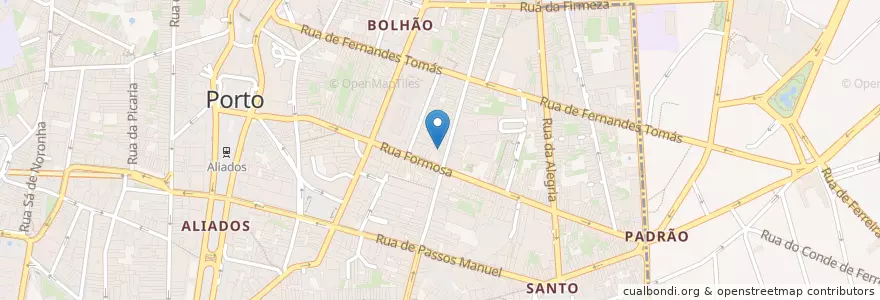 Mapa de ubicacion de Paula Frutuoso, Clínica Dentária en ポルトガル, ノルテ, Área Metropolitana Do Porto, Porto, Porto, Cedofeita, Santo Ildefonso, Sé, Miragaia, São Nicolau E Vitória.