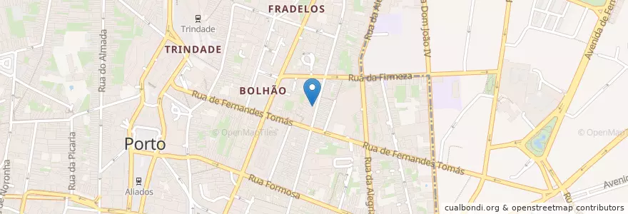 Mapa de ubicacion de Nut'Porto en 포르투갈, 노르트 지방, Área Metropolitana Do Porto, 포르투, Porto, Cedofeita, Santo Ildefonso, Sé, Miragaia, São Nicolau E Vitória.