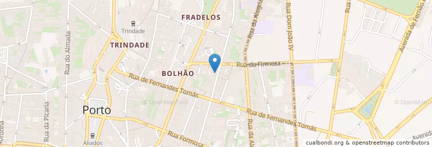 Mapa de ubicacion de Monalisa en ポルトガル, ノルテ, Área Metropolitana Do Porto, Porto, Porto, Cedofeita, Santo Ildefonso, Sé, Miragaia, São Nicolau E Vitória.