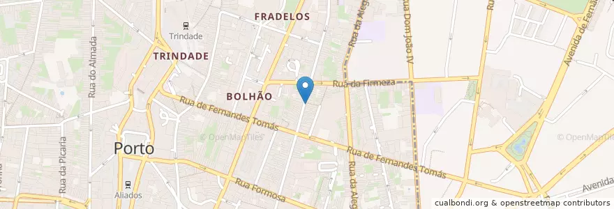 Mapa de ubicacion de La Andaluza en Portugal, Nord, Área Metropolitana Do Porto, Porto, Porto, Cedofeita, Santo Ildefonso, Sé, Miragaia, São Nicolau E Vitória.