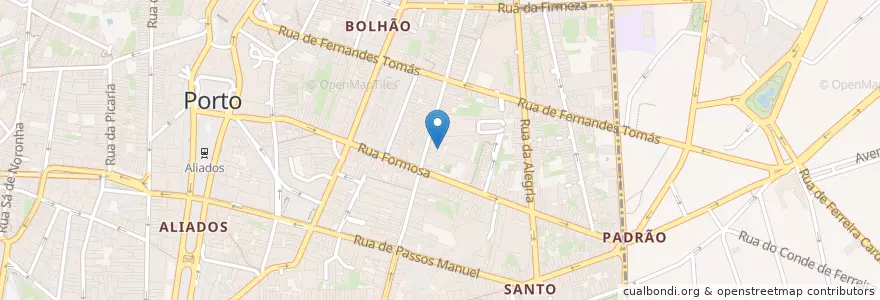 Mapa de ubicacion de Gabinete Audiometria Auditiva Jorge Medina en پرتغال, Norte, Área Metropolitana Do Porto, Porto, Porto, Cedofeita, Santo Ildefonso, Sé, Miragaia, São Nicolau E Vitória.