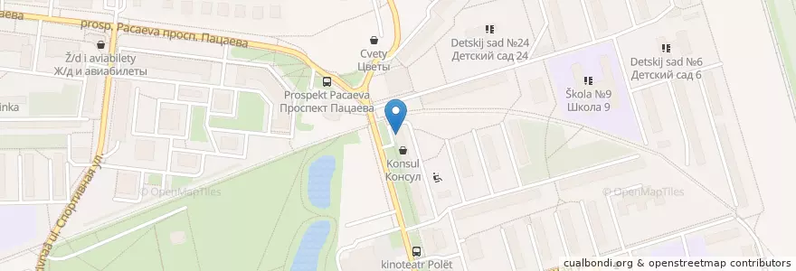 Mapa de ubicacion de ПиццаЛэнд en روسیه, Центральный Федеральный Округ, استان مسکو, Городской Округ Долгопрудный.