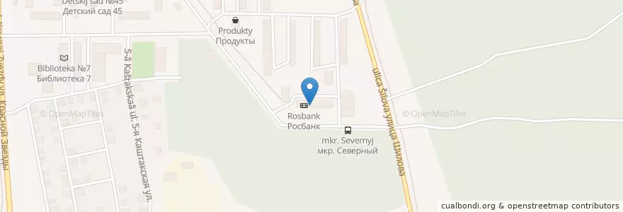 Mapa de ubicacion de Банкомат РосБанка en Russland, Föderationskreis Ferner Osten, Region Transbaikalien, Rajon Tschita, Городской Округ Чита.