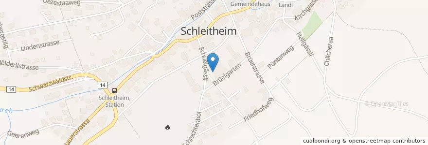Mapa de ubicacion de Gemeinde und Schulbibliothek Schleitheim en Schweiz/Suisse/Svizzera/Svizra, Schaffhausen, Schleitheim.