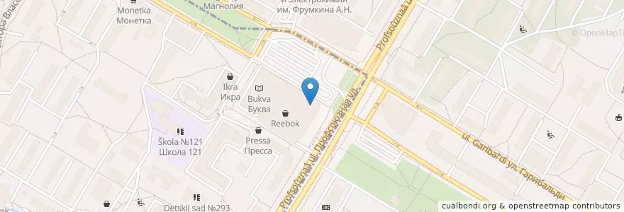 Mapa de ubicacion de Nokia Care en 러시아, Центральный Федеральный Округ, Москва, Юго-Западный Административный Округ, Район Черёмушки.
