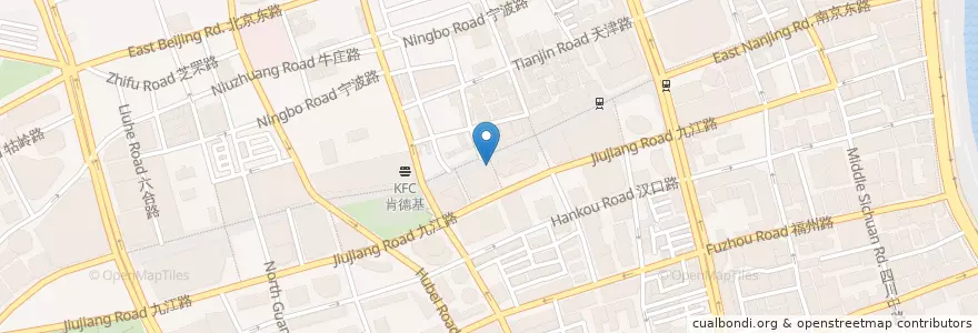 Mapa de ubicacion de KFC en Chine, Shanghai, District De Huangpu.