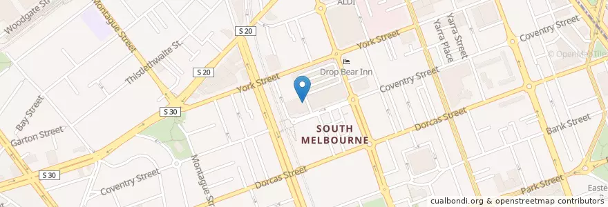 Mapa de ubicacion de Canteen en Australien, Victoria, City Of Port Phillip.