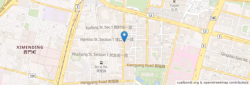 Mapa de ubicacion de Ka Ra Da Factory en 臺灣, 新北市, 臺北市, 中正區.