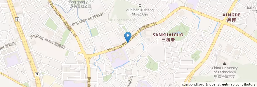 Mapa de ubicacion de 景豐西藥房 en تايوان, تايبيه الجديدة, تايبيه, 文山區.