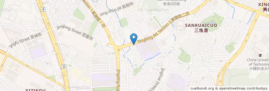 Mapa de ubicacion de 越南美食早午餐 en 台湾, 新北市, 台北市, 文山区.