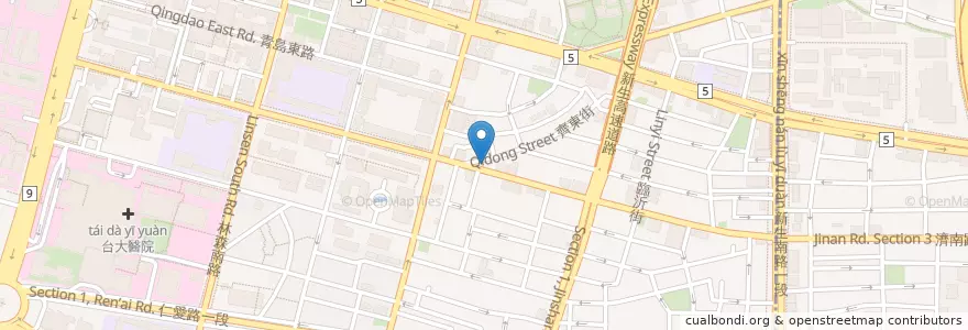 Mapa de ubicacion de 嘉嘉漢堡 en 台湾, 新北市, 台北市, 中正区.