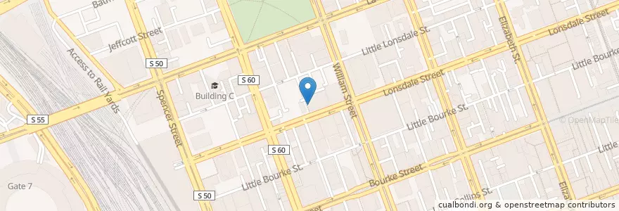 Mapa de ubicacion de Jan Gun en Australie, Victoria, City Of Melbourne.