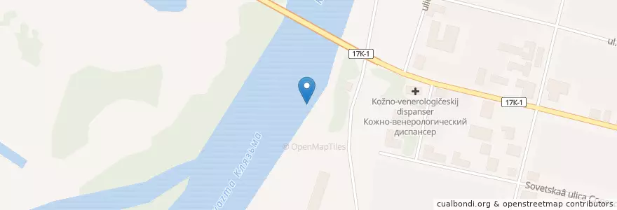Mapa de ubicacion de Лодочная пристань en Rusia, Distrito Federal Central, Óblast De Vladímir, Ковровский Район, Городской Округ Ковров.