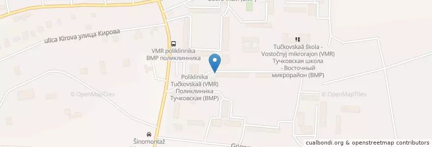 Mapa de ubicacion de Тучковская детская библиотека en Rusia, Distrito Federal Central, Óblast De Moscú, Рузский Городской Округ.