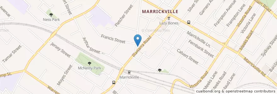 Mapa de ubicacion de Titus Jones en Avustralya, New South Wales, Inner West Council, Sydney.