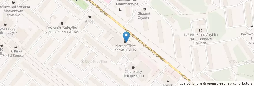 Mapa de ubicacion de Булочная №1 en ロシア, 北西連邦管区, Мурманская Область, Городской Округ Апатиты.