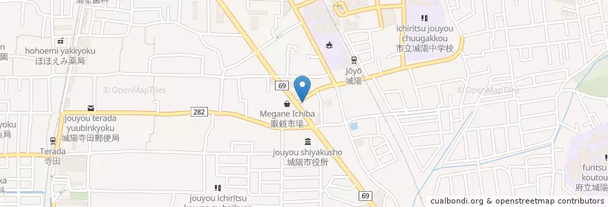 Mapa de ubicacion de 城陽市寺田交番 en اليابان, 京都府, 城陽市.