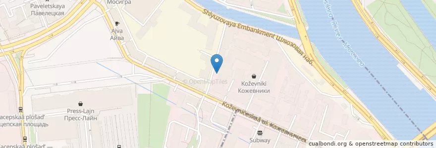 Mapa de ubicacion de Crazy Mix en Rusia, Distrito Federal Central, Москва, Distrito Administrativo Central, Район Замоскворечье.